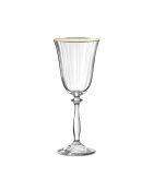 Set mit 6 Altesse transparenten/goldenen Stielgläsern — 25 cl