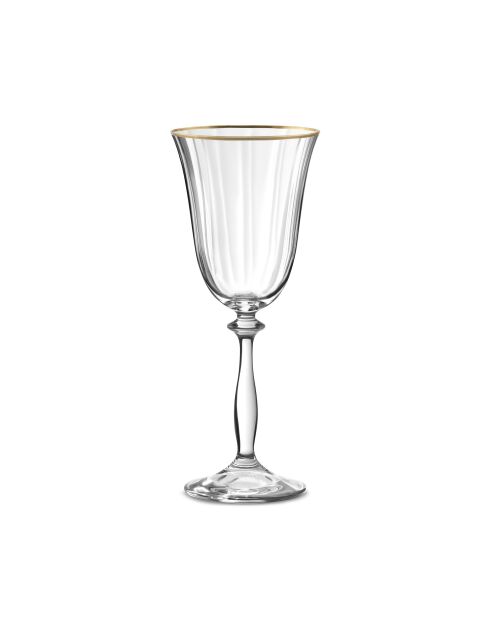 Set mit 6 Altesse transparenten/goldenen Stielgläsern — 25 cl