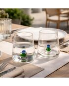 Lot de 4 gobelets assortis Cairn bleu/vert - 43cl
