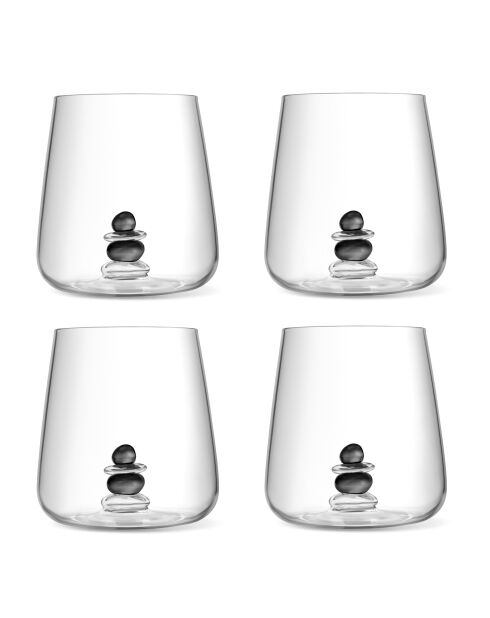 Lot de 4 gobelets assortis Cairn gris - 43cl