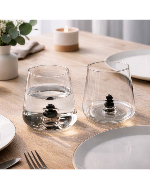 Lot de 4 gobelets assortis Cairn gris - 43cl