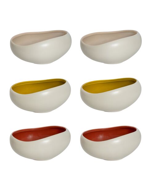 Set van 6 Kyma Terre Solaire witte bekers -D.14 cm