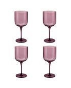Set de 4 vasos rosas con tallo Eyden - 35 cl