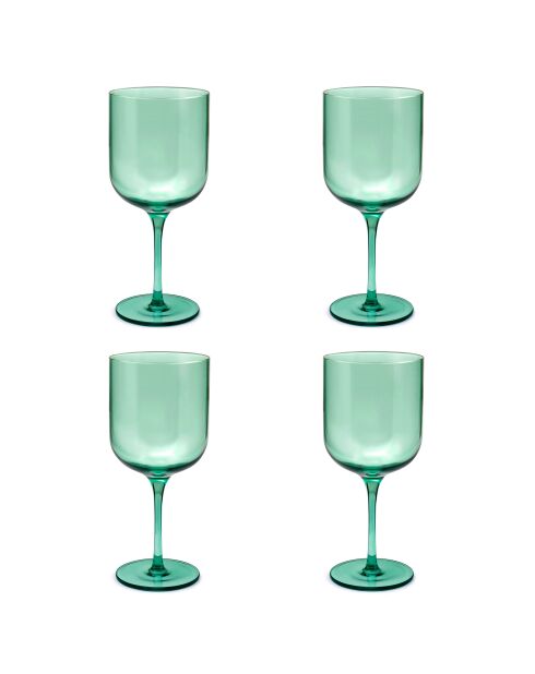 Set di 4 bicchieri verdi con stelo Eyden - 35cl