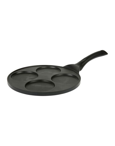 Poêle à pancake en fonte d'aluminium noire - D. 26,5 cm
