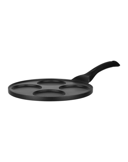 Poêle à pancake en fonte d'aluminium noire - D. 26,5 cm