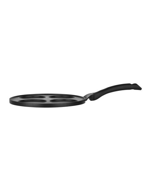 Poêle à pancake en fonte d'aluminium noire - D. 26,5 cm