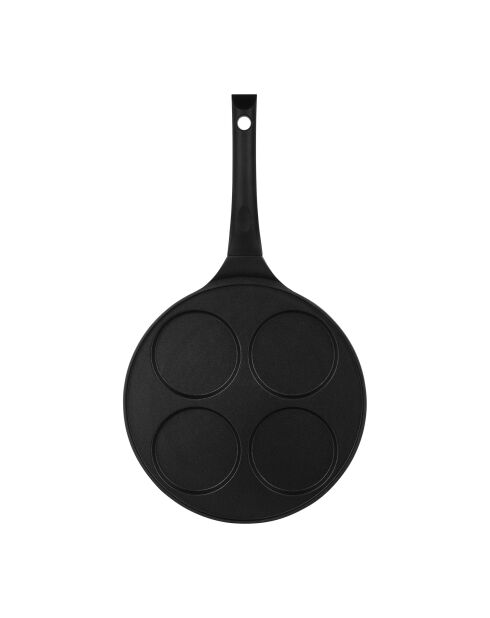 Poêle à pancake en fonte d'aluminium noire - D. 26,5 cm