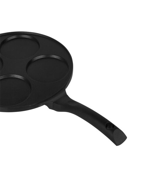 Poêle à pancake en fonte d'aluminium noire - D. 26,5 cm