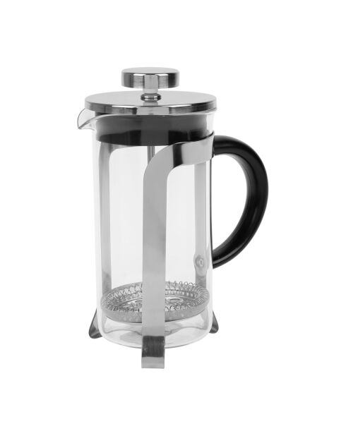 Cafetière à piston en verre transparent/noir - 35 cl