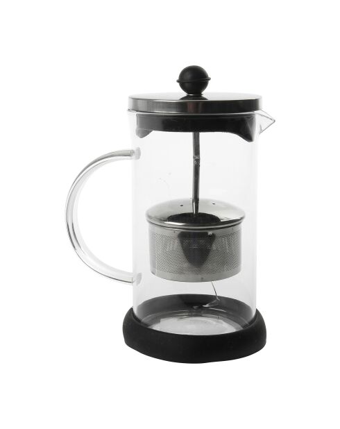 Théière en verre avec couvercle en inoxnoir - 60 cl