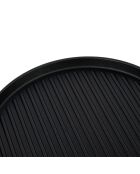 Ronde grill van zwart geëmailleerd gietijzer - D. 30 cm