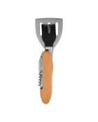 5-in-1 roestvrijstalen barbecuegereedschap lichtbruin/zwart/grijs - 29x9x2,5 cm