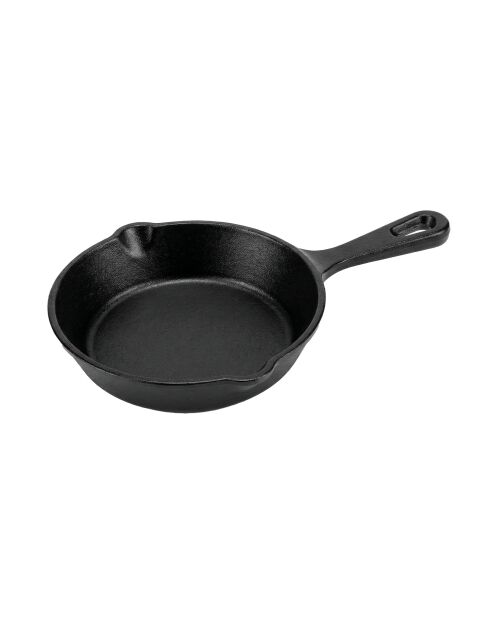 Poêle en fonte d'acier émaillée noire - D. 19,5 cm