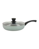 Sauteuse en aluminium pressé recyclé vert clair mat - D. 26 cm