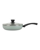 Sauteuse en aluminium pressé recyclé vert clair mat - D. 26 cm