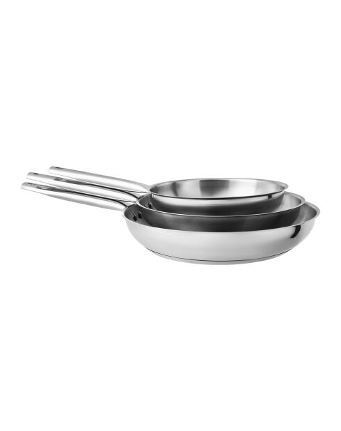 Batterie de cuisine en inoxargentée - 5 pièces