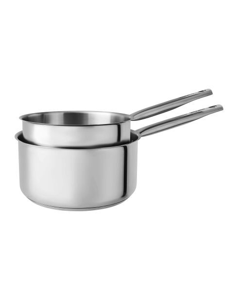 Batterie de cuisine en inoxargentée - 5 pièces