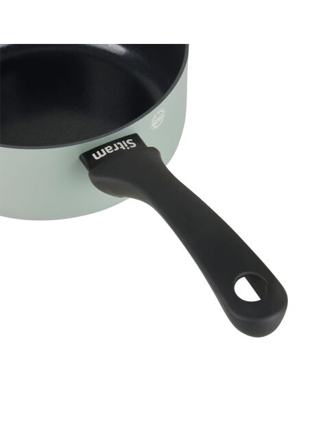 Casserole en aluminium pressé recyclé vert clair mat - D. 20 cm