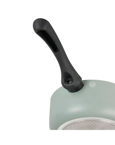 Casserole en aluminium pressé recyclé vert clair mat - D. 20 cm
