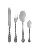 Set posate Louisa in acciaio inossidabile argentato - 16 pezzi