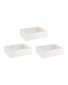 Set di scatole per dolci bianche - 3 pezzi