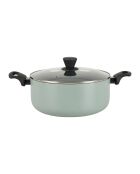 Faitout en aluminium pressé recyclé vert clair mat - D. 28 cm