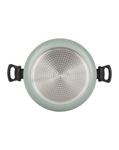 Faitout en aluminium pressé recyclé vert clair mat - D. 28 cm