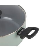Faitout en aluminium pressé recyclé vert clair mat - D. 28 cm