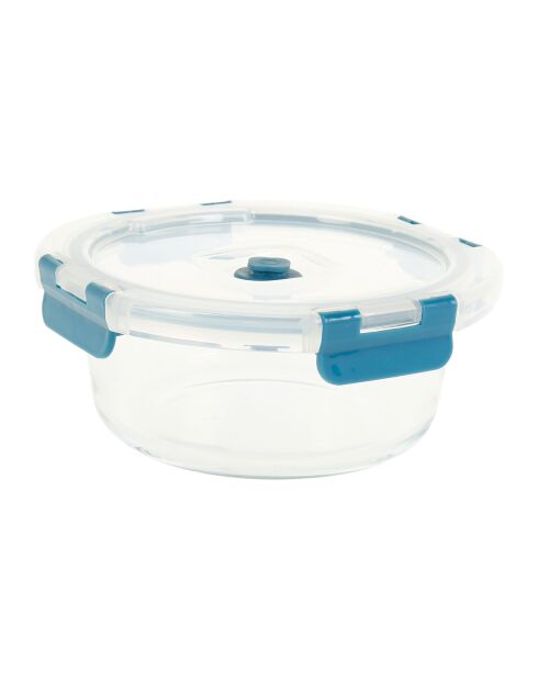 Boîte de conservation en verre Bonjour Bonjour transparent/bleu - 0,6 L