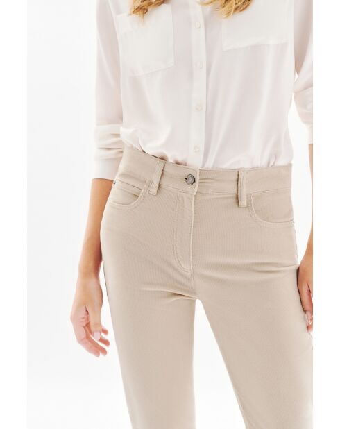 Pantalon en coton Chicago beige