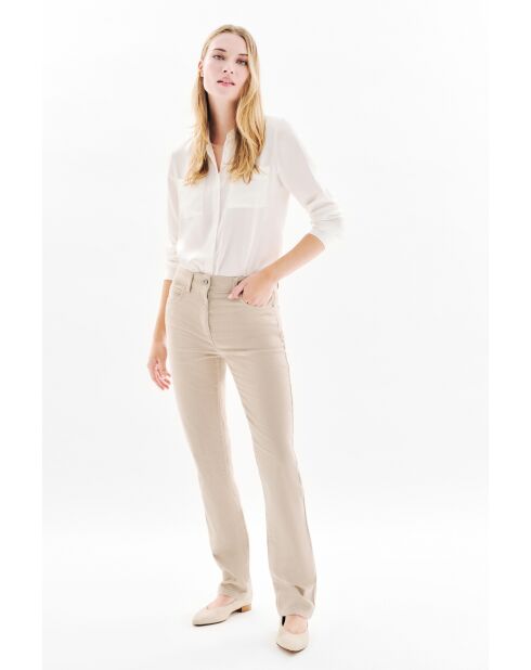 Pantalon en coton Chicago beige