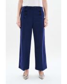 Pantalon en coton Paolino bleu marine