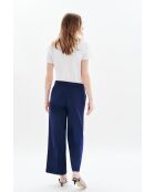 Pantalon en coton Paolino bleu marine