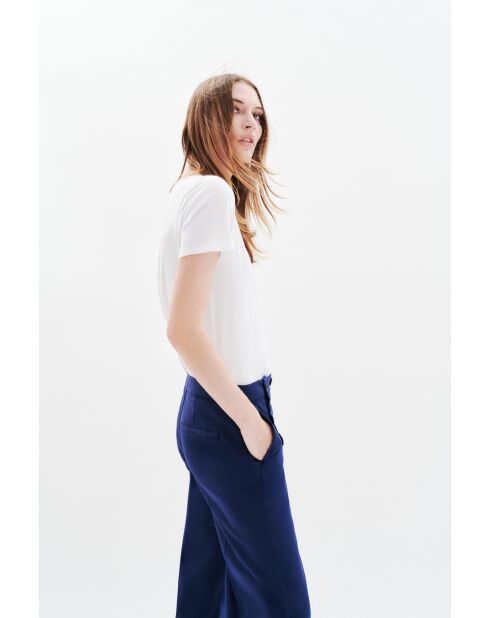 Pantalon en coton Paolino bleu marine