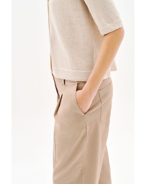 Pantalon en coton Parrel taupe
