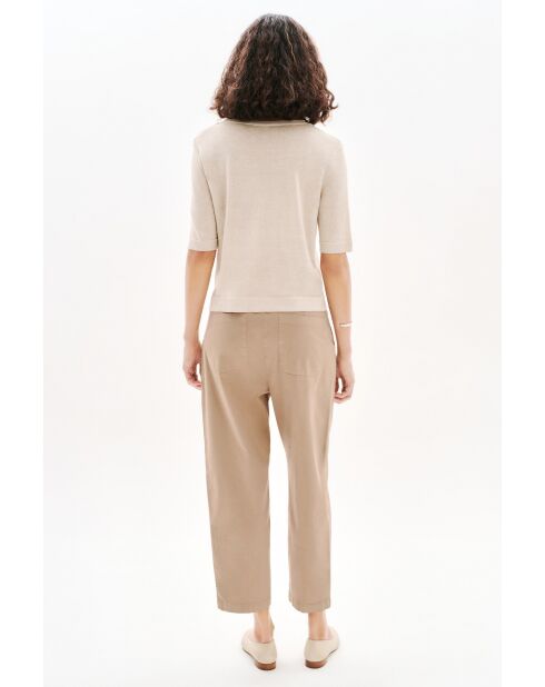Pantalon en coton Parrel taupe