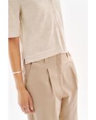 Pantalon en coton Parrel taupe