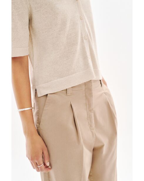 Pantalon en coton Parrel taupe