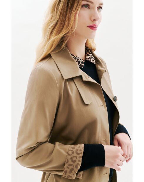 Gabardina Gelisol de algodón taupe