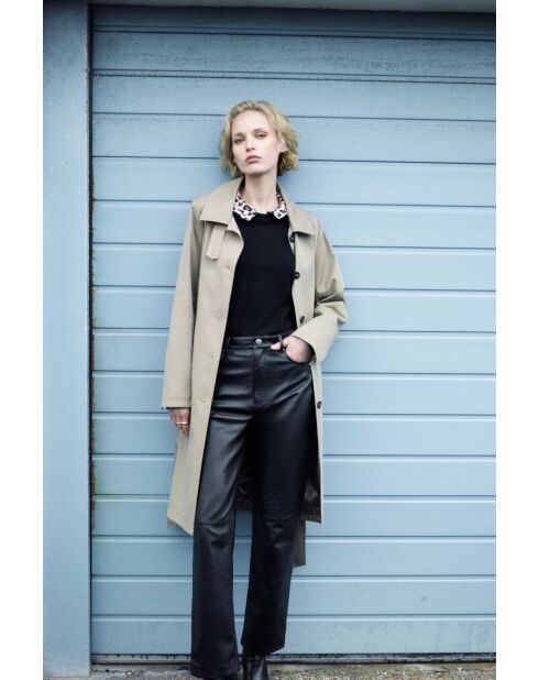 Gabardina Gelisol de algodón taupe