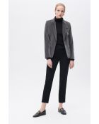 Dunkelgrauer Blazer Aurora aus Baumwolle