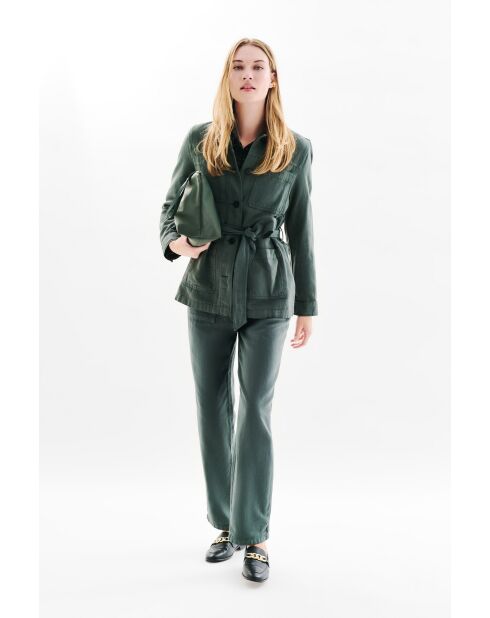 Pantalon en coton Pargos vert kaki
