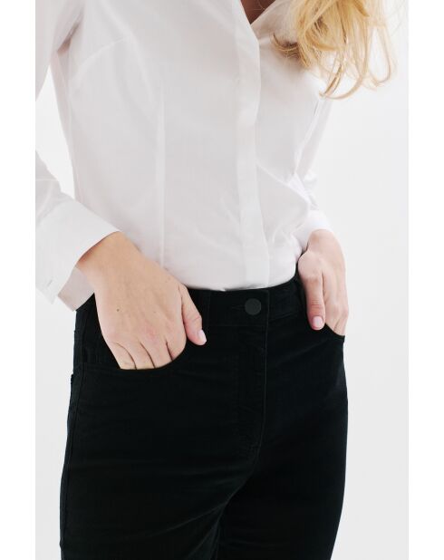 Schwarze Sylvano Baumwollhose