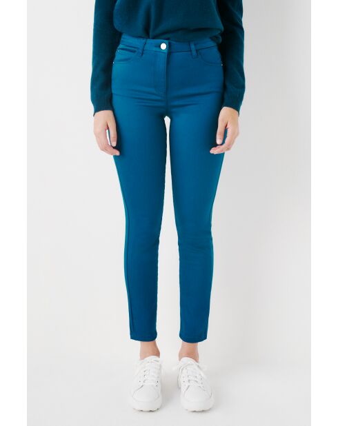 Pantalon en coton Tony bleu canard