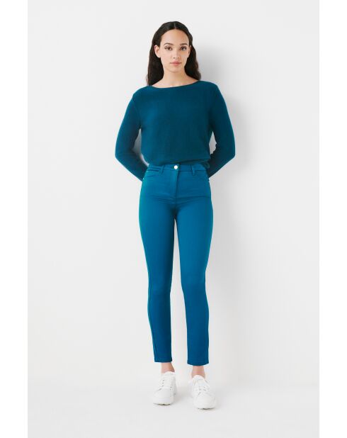 Pantalon en coton Tony bleu canard