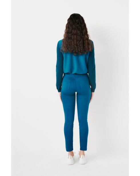 Pantalon en coton Tony bleu canard