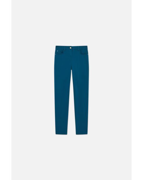 Pantalon en coton Tony bleu canard