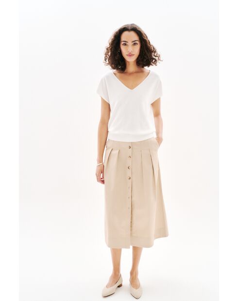 Pull en coton Milania blanc
