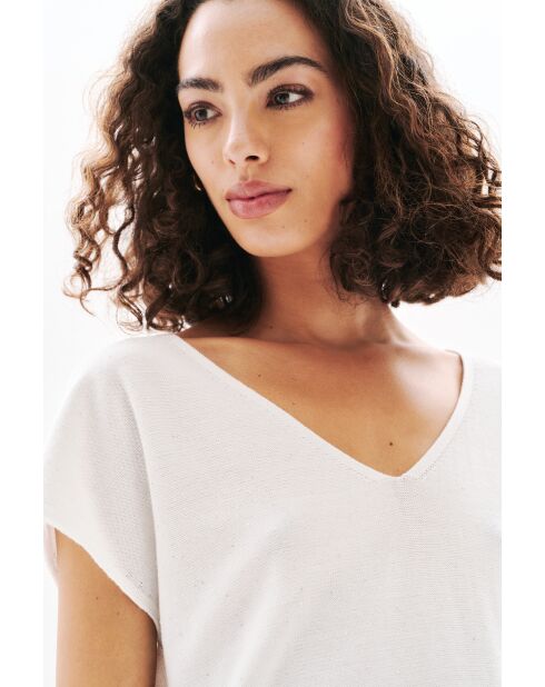 Pull en coton Milania blanc